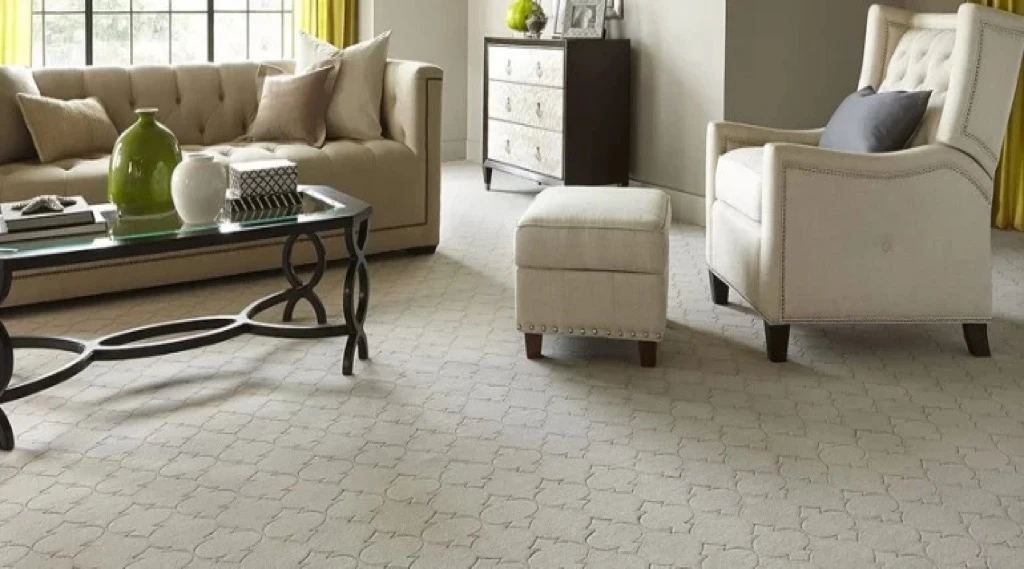 Fireside Lounge with Velvet Texture Wall-to-Wall Carpet