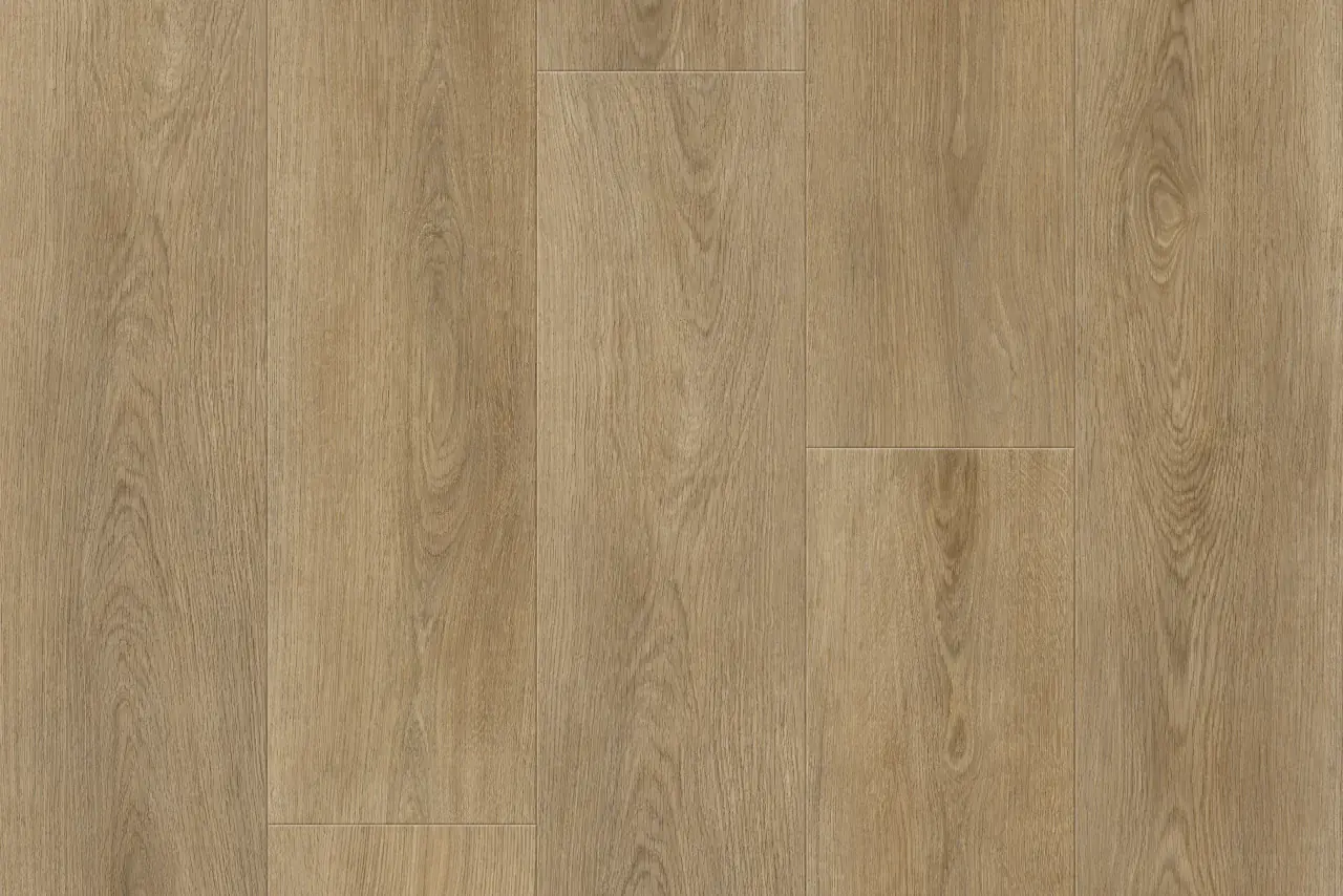 Gourmet Island Kitchen with Herringbone SPC Flooring